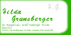 hilda grunsberger business card